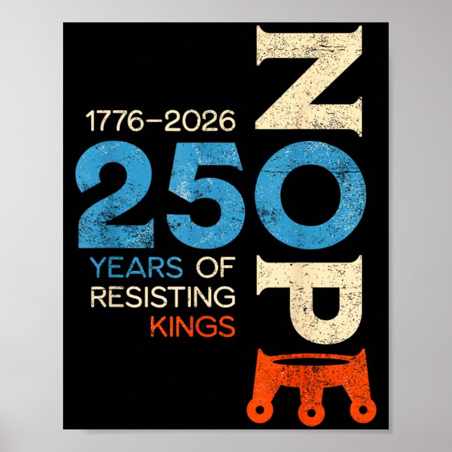 Affiche Pancarte de protestation Pas de rois 28 mars 2026 (Devant)