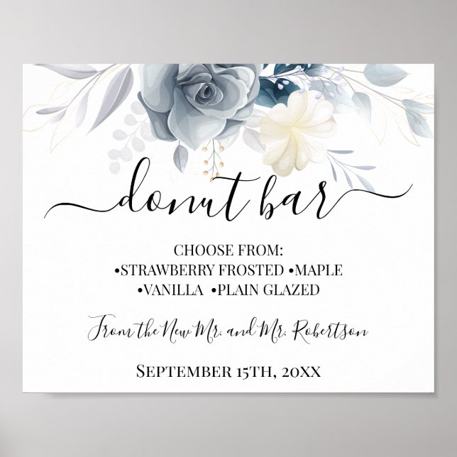 Affiche Pancarte de réception de mariage pour table de dou (Devant)
