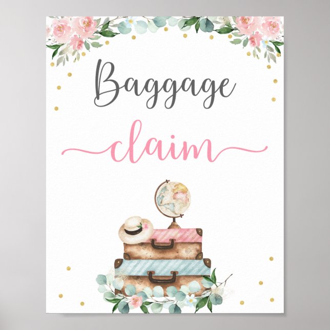 Affiche Pancarte de réclamation des bagages de douche de m (Devant)