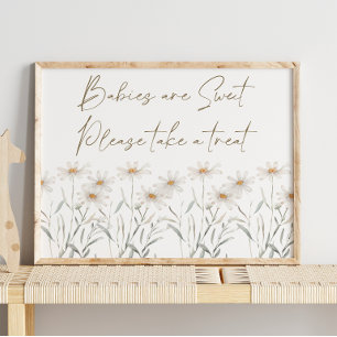 Affiche Pancarte de remerciement douce pour Baby Shower au