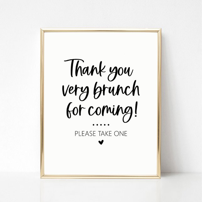 Affiche Pancarte de remerciement pour un brunch (Créateur téléchargé)