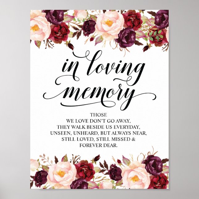 Affiche Pancarte de table commémorative de mariage à la mé (Devant)