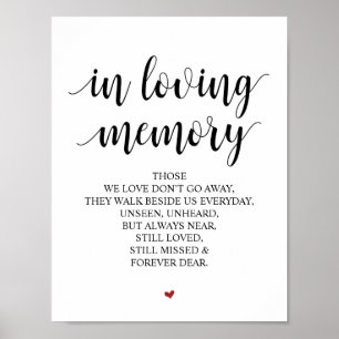 Affiche Pancarte de table commémorative de mariage calligr