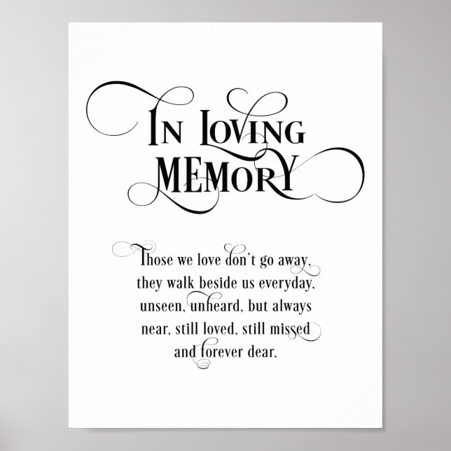 Affiche Pancarte de table commémorative de mariage en souv (Devant)