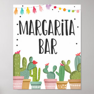 Affiche Pancarte de table de bar à boissons Margaritas Fêt