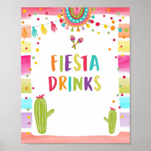 Affiche Pancarte de table de boissons mexicaines froides F
