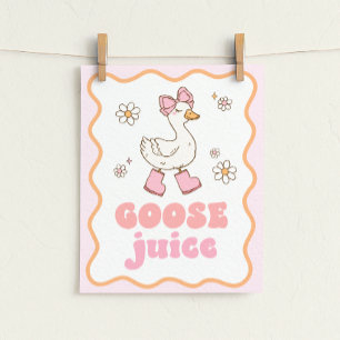 Affiche Pancarte de table de jus d'oie