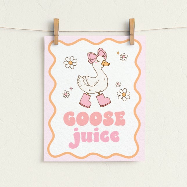 Affiche Pancarte de table de jus d'oie (Créateur téléchargé)
