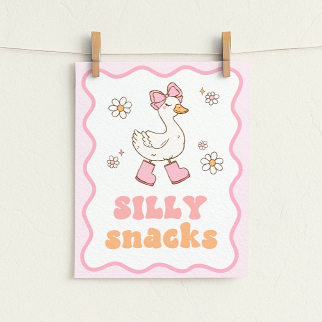 Affiche Pancarte de table d'oie de snacks idiots (Créateur téléchargé)