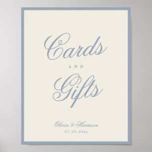 Affiche Pancarte de table élégante de cadeaux de cartes de