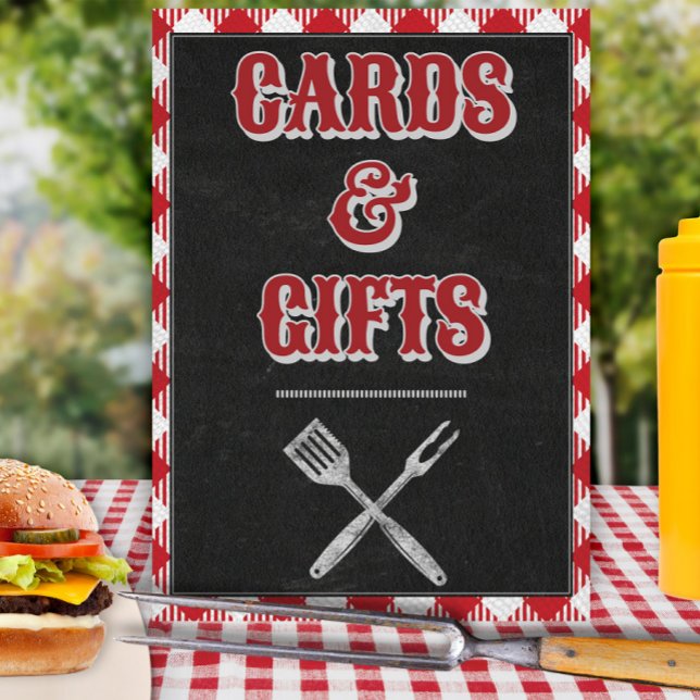 Affiche Pancarte de table pour cartes et cadeaux d'anniver (Créateur téléchargé)