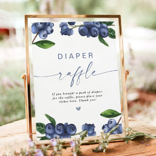 Affiche Pancarte de tirage au sort de couche Bébé Bleuet S