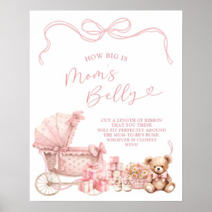 Affiche Pancarte de voiture rose coquette Quelle est la ta