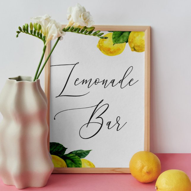Affiche Pancarte du bar à limonade | Station de boissons d (Créateur téléchargé)