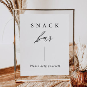 Affiche Pancarte élégante de calligraphie pour bar à snack