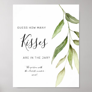 Affiche Pancarte Feuille de verdure Florale Rustique Combi