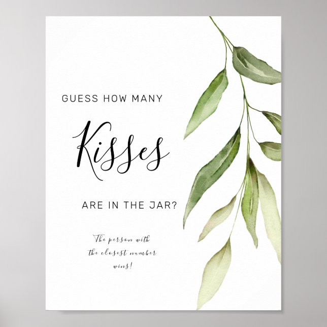 Affiche Pancarte Feuille de verdure Florale Rustique Combi (Devant)