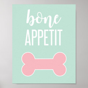 Affiche Pancarte Joyeux Anniversaire Chiots Bon Appétit