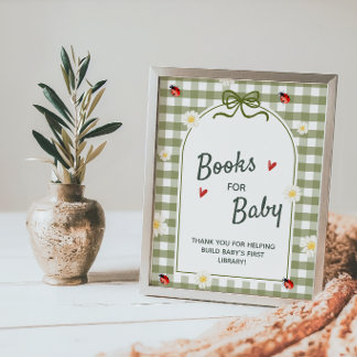 Affiche Pancarte Livres pour Bébé pour Cadeau de Naissance