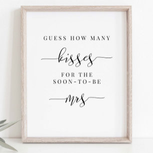 Affiche Pancarte pour Baby Shower - Devinez combien de bai