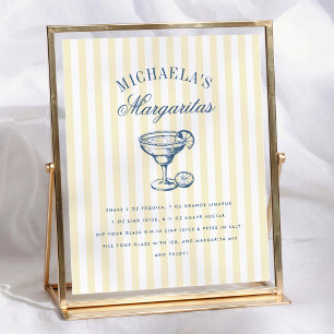 Affiche Pancarte pour bar à margaritas pour week-end d'ent