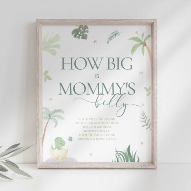 Affiche Pancarte pour couches de bébé Dino Baby Shower de  (Créateur téléchargé)