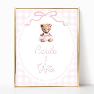 Affiche Pancarte pour la table des cartes et des cadeaux p