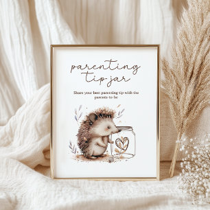 Affiche Pancarte pour la tirelire de conseils de parenting