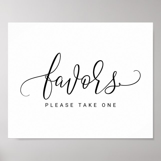 Affiche Pancarte pour les cadeaux de mariage - Calligraphi (Devant)