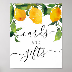 Affiche Pancarte pour les Cadeaux et Cartes de la Fête de