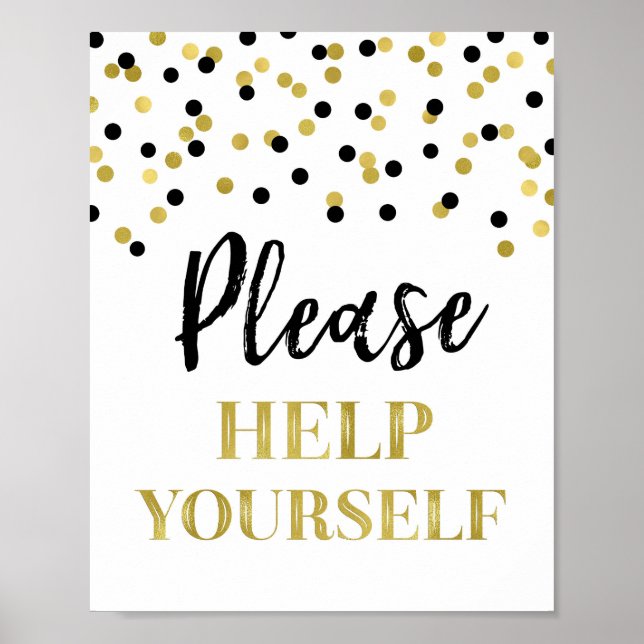 Affiche Pancarte S'il Vous Plaît Servez-Vous Confettis Noi (Devant)