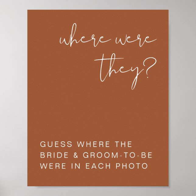 Affiche Pancarte Terracotta Boho CORIANDRE Où étaient-ils (Devant)