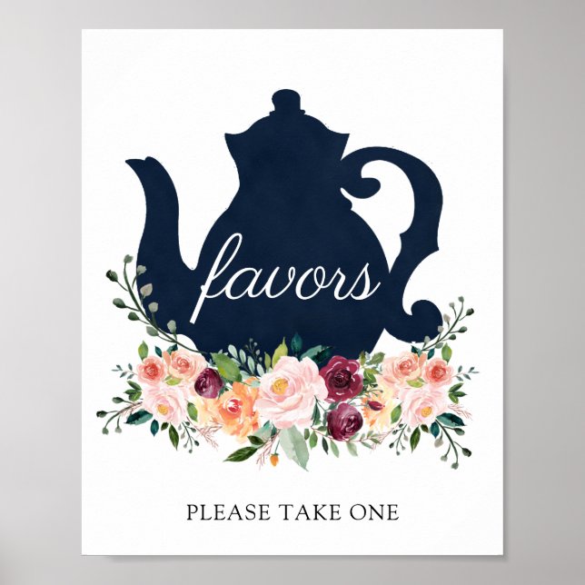 Affiche Pancarte Time for Tea Favors (Devant)