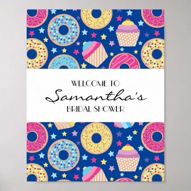 Affiche Pancartes de bienvenue Cupcakes & Donuts (Devant)