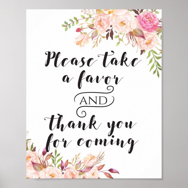 Affiche Pancartes de cadeaux boho, prenez-en un (Devant)