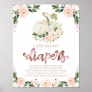 Affiche Pancartes de jeu de Baby Shower pour couches pour 