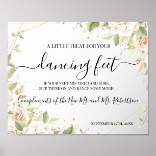 Affiche Pancartes de réception de mariage Sandales Dancing