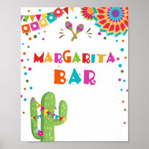 Affiche Pancartes de table de fête de cactus de boissons d