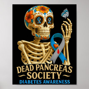 Affiche Pancréas Morts Société Diabète Journée de sensibil
