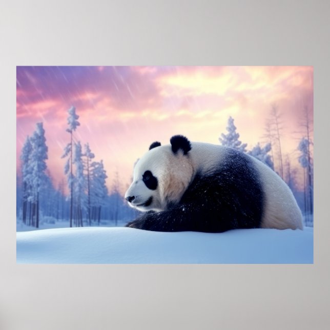 Affiche Panda Animal Nature sauvage majestueuse (Devant)
