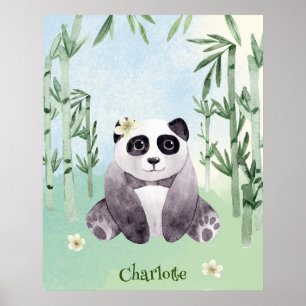 Affiche Panda assis mignon