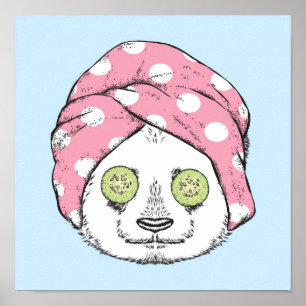 Affiche Panda Au Spa
