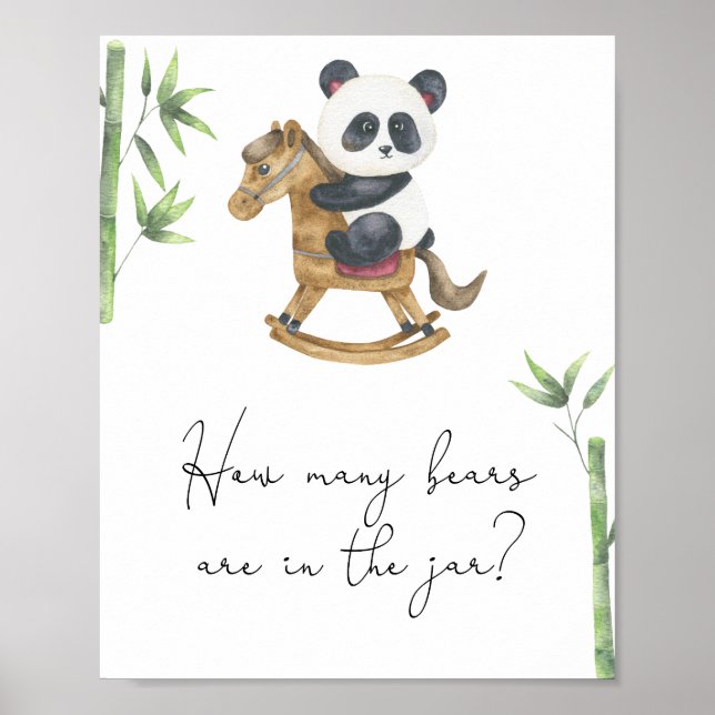 Affiche Panda Bear - Devinez combien d'ours sont dans le p (Devant)