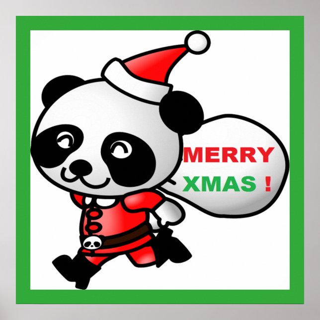 AFFICHE PANDA BEAR PÈRE NOËL (Devant)