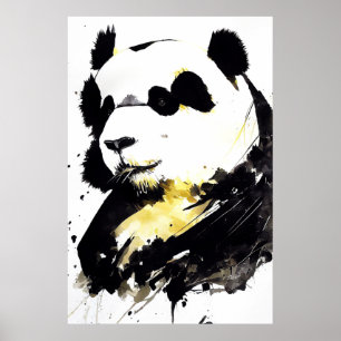 Affiche Panda Bear Wild Nature Free Spirit Art Peinture