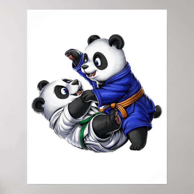 Affiche Panda Bears Jiu-Jitsu (Devant)