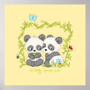 Affiche Panda bébé