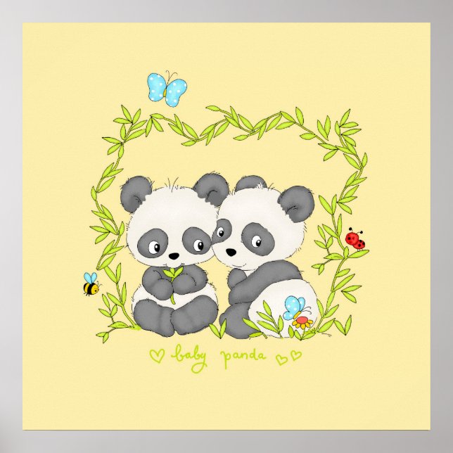 Affiche Panda bébé (Devant)