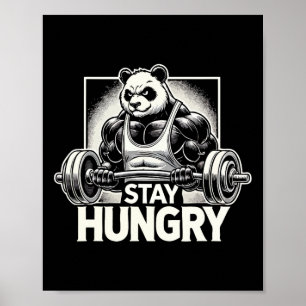 Affiche Panda - Bodybuilding Gymnase Fitness Mot
