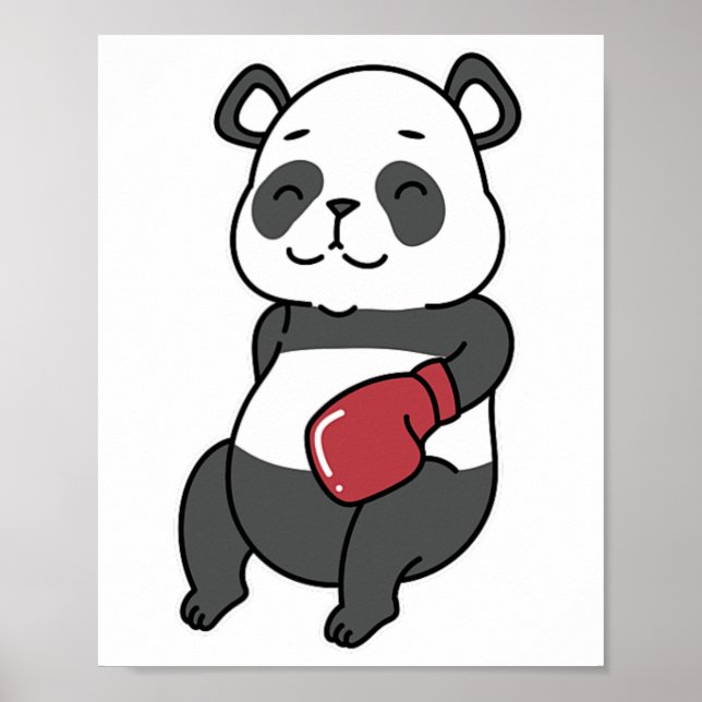 Affiche Panda Boxe (Devant)
